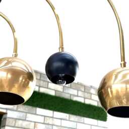 Authentic Mid-Century Modern Brass Sputnik Globe Chandelier - Vintage-Inspired Atomic Pendant Light - thumbnail 3
