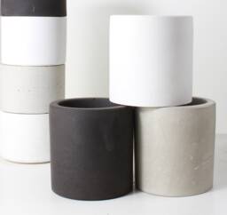 Concrete Pen Holder, Black, White Or Grey, Toothbrush Cup, For Brushes, Pretty Gift, Nice Round Storage, 8 cm High