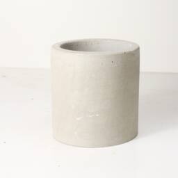 Concrete Pen Holder, Black, White Or Grey, Toothbrush Cup, For Brushes, Pretty Gift, Nice Round Storage, 8 cm High - thumbnail 4