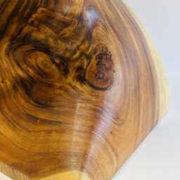 Twisted Teak Stool Side Table Indoor Hand Crafted Wood Lamp Square Rustic - thumbnail 2