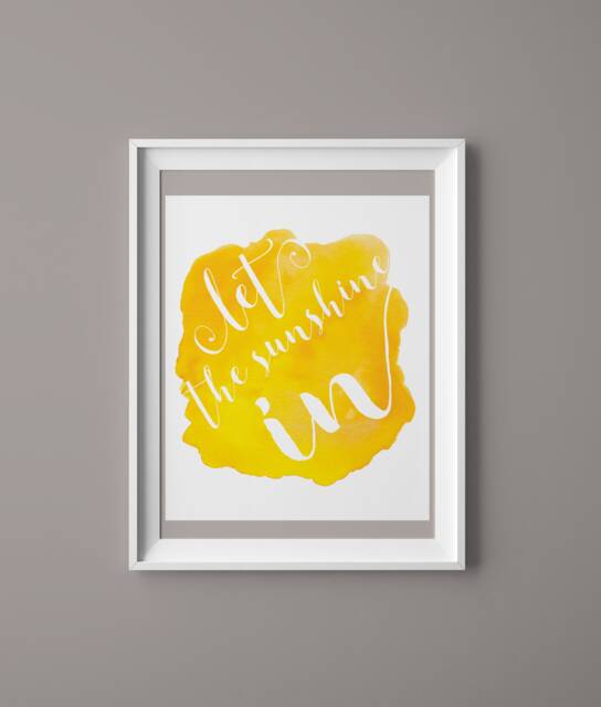 Let The Sunshine in Art Print, Digital Download, Nursery Decor, Wall Art, Printable, Decor - image 1