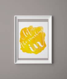 Let The Sunshine in Art Print, Digital Download, Nursery Decor, Wall Art, Printable, Decor - thumbnail 1