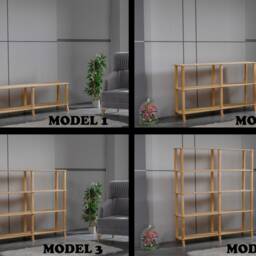 Solid Pine Wood Bookcase Modern Open Shelf Tv Unit - thumbnail 2