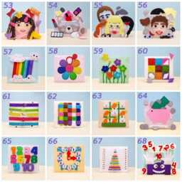 Handmade Quiet Book, Montessori Learning Toys For Kids - Fun & Engaging Toddler Busy Book Minimoms - thumbnail 4