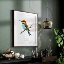 Bird Prints, Bee Eater, Garden Birds, Lover Gift, Watching, Illustration, Tropical Print, Art Wall Decor, Home Gifts - thumbnail 3