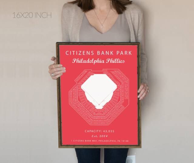 Citizens Bank Park, Philadelphia Phillies, Citizen Seating Chart, Gift For Phillies Fan, Gift Him, Mlb Baseball, Art, Artwork - image 1