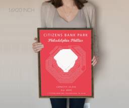 Citizens Bank Park, Philadelphia Phillies, Citizen Seating Chart, Gift For Phillies Fan, Gift Him, Mlb Baseball, Art, Artwork - thumbnail 1