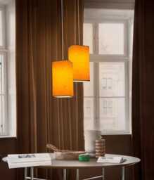 Maple Veneer Pendant Light, Modern Linear Kitchen Island Lamp, Farmhouse Cottage Lighting