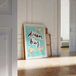 Dream Big Kids Bedroom Art Print, Blue Star Gallery Wall - thumbnail 2