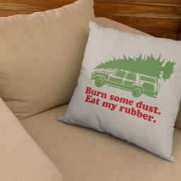 Christmas Decorative Pillow - Burn Some Dust Eat My Rubber Throw 18 - thumbnail 2