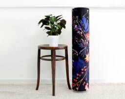 Handmade Floral Botanical 1 Meter Tall Floor Lamp, Blue Wreath Design, Compliments Home Interiors, Perfect D??cor