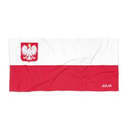 Poland Beach Towel, Poland Flag Tovel, Of Poland, Beach Country Gift, Gift - thumbnail 3
