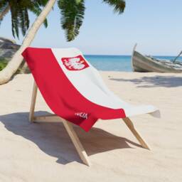 Poland Beach Towel, Poland Flag Tovel, Of Poland, Beach Country Gift, Gift - thumbnail 2