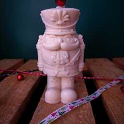 Handmade Nutcracker Candle Soy Beeswax Blend, Festive Decor - thumbnail 2