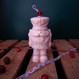 Handmade Nutcracker Candle Soy Beeswax Blend, Festive Decor - thumbnail 3