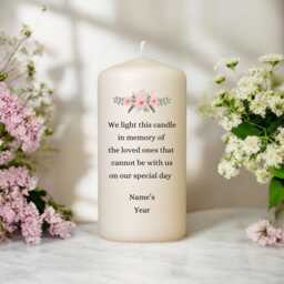 Memorial Candle - in Loving Memory Wedding Tribute Special Day Loss Of Loved One Unscented - thumbnail 2