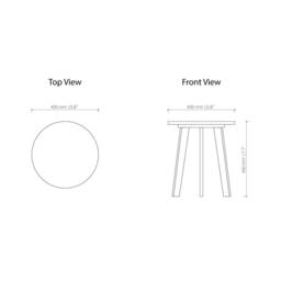Wooden Round Coffee Table, 3 Leg Minimalist Side Small Endtable - Plantstand - thumbnail 4