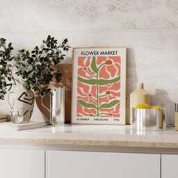 Barcelona La Rambla Flower Market Print - Markets - Spain, Pink, Matisse, Floral, Flowers, Kitchen, Botanical, Cute, Pretty - thumbnail 3