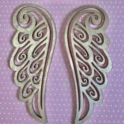 Angel Wings Wall Art Decal, Unpainted Plywood, Nursery Decor, Gallery, Custom Nursery, Baby Girl, Boy, Ready To Ship - thumbnail 3