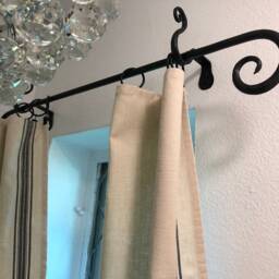 Rod Custom Sizes Curtain Rod Black Bronze Wrought Iron Measurements Plus Scroll Custom Lightweight - thumbnail 4