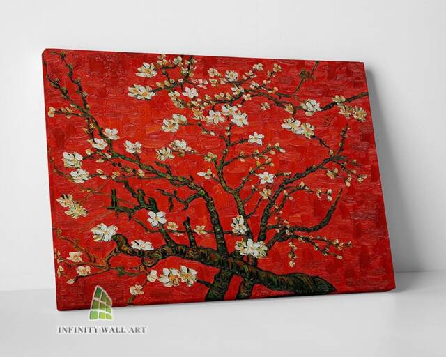 Van Gogh Almond Blossoms Canvas Art Print Oil Painting Wall Flowers Picture Home Decor -C472 - image 1