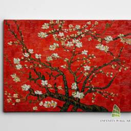 Van Gogh Almond Blossoms Canvas Art Print Oil Painting Wall Flowers Picture Home Decor -C472 - thumbnail 2