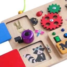 Travel Busy Board Toddler Activity Baby Sensory Travel Toy For Toddler Montessori Materials Personalized 1st Baby Gift - thumbnail 2