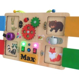 Travel Busy Board Toddler Activity Baby Sensory Travel Toy For Toddler Montessori Materials Personalized 1st Baby Gift - thumbnail 3