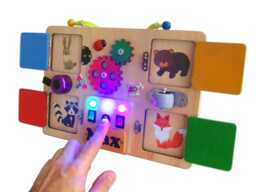 Travel Busy Board Toddler Activity Baby Sensory Travel Toy For Toddler Montessori Materials Personalized 1st Baby Gift - thumbnail 1