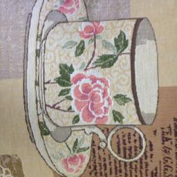 Choice Teas Floral Teacup Woven Tapestry Cushion Cover Sham - thumbnail 2
