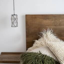 Organic Wool Pillow Cover, Shaggy Linen Cushion, 18 - thumbnail 2