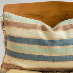 Hand Woven Natural Fiber Lumbar Pillow Cover - thumbnail 2