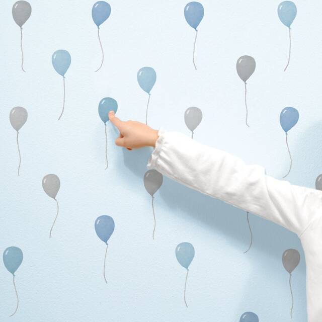 Balloons 30 Count - Blue Peel-And-stick Wall Decals Mej - image 1