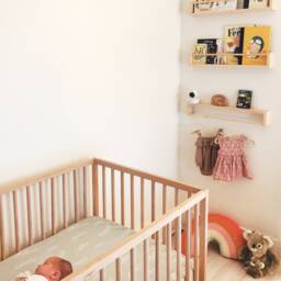 Pine Wood Kids Bookshelf & Clothes Rack Set - Nursery Decor - thumbnail 2