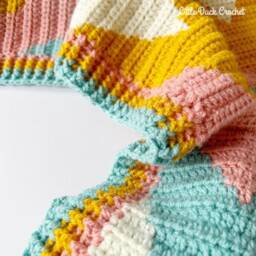 Free UK Shipping Handmade Crochet Baby Blanket, Cot Blaneket, Lap Handmade Blanket - thumbnail 4
