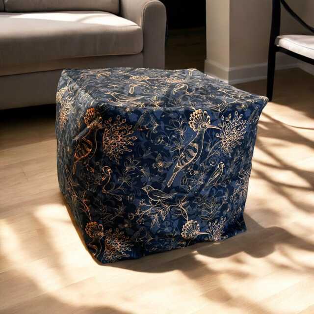 Handmade Printed Velour Velvet Bean Bag Cubes - Choose From 3 Patterns - image 1