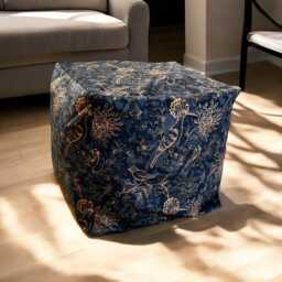 Handmade Printed Velour Velvet Bean Bag Cubes - Choose From 3 Patterns - thumbnail 1