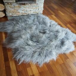 Giant Sheepskin Double White Throw Genuine Leather Wool Carpet 52 - thumbnail 4