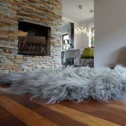 Giant Sheepskin Double White Throw Genuine Leather Wool Carpet 52 - thumbnail 3
