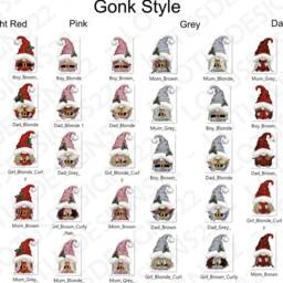 Personalised Family Gonk Cushion, 4 Colours To Choose From - thumbnail 2