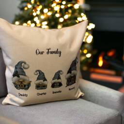 Personalised Family Gonk Cushion, 4 Colours To Choose From - thumbnail 1