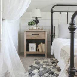 Felt Stone Rug, Gray Pebble Carpet, Soft Wool Decor - thumbnail 3