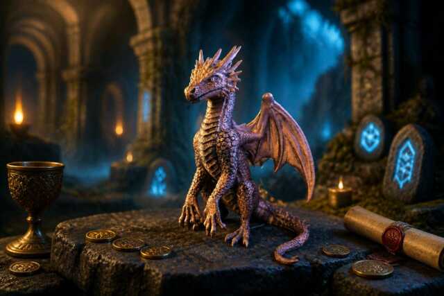 Gothic Fantasy Dragon Figure Decoration Display Piece - image 1