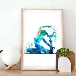 Yoga Studio Decor Set - 3 Posters - Room Print Art Prints Office Woman Meditation Gifts Pictures Artwork Wall - thumbnail 2