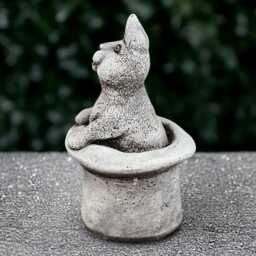 Concrete Rabbit Sculpture Garden Bunny Figurine Stone Statue Cement Animal Decoration Handmade Ornament Rabbit Lover Gift - thumbnail 4