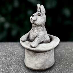 Concrete Rabbit Sculpture Garden Bunny Figurine Stone Statue Cement Animal Decoration Handmade Ornament Rabbit Lover Gift - thumbnail 1