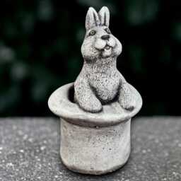 Concrete Rabbit Sculpture Garden Bunny Figurine Stone Statue Cement Animal Decoration Handmade Ornament Rabbit Lover Gift - thumbnail 3