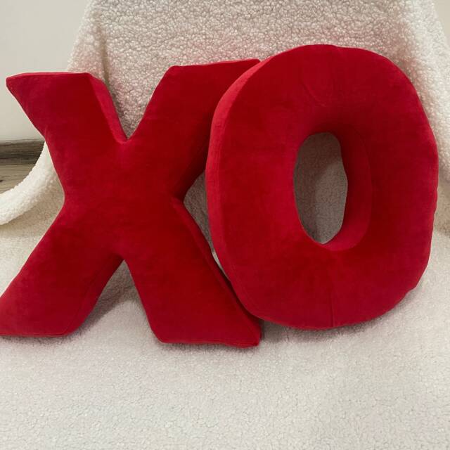 xo Velour Cotton Pillows Valentine's Day Decor Set - image 1