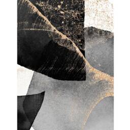 Set Of 2 Black Grey Gold Abstract Detail, Pair Wall Art Print Home Decor Poster, Lounge, Hallway, Bathroom, Kitchen, Bedroom - thumbnail 3