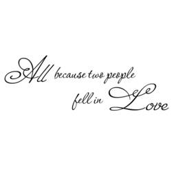 Because Two People Fell in Love - Vinyl Wall Quotes Verse Picture Frame Set Decor Nursery Decal 006 - thumbnail 3